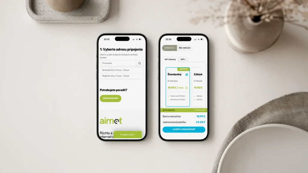 Overenie dostupnosti pripojenia AIRNET v obciach v regióne